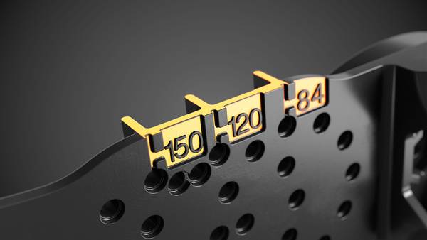 Die auffallende Beschriftung der Montageabstände macht den Einbau des alpex Wandanschlusses praxisfreundlich und sicher. 