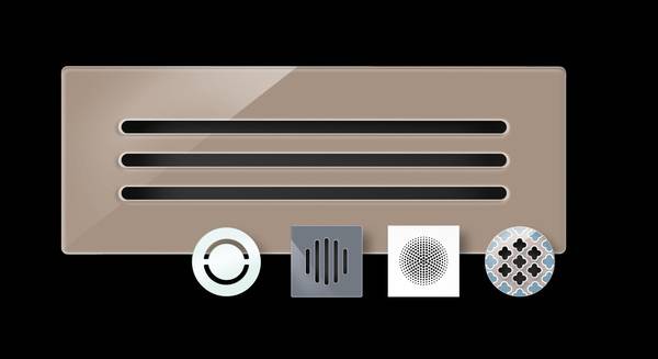 Insgesamt 19 neue trendige Glas-Designs erweitern die starline-Lüftungsgitter-Serie von FRÄNKISCHE.