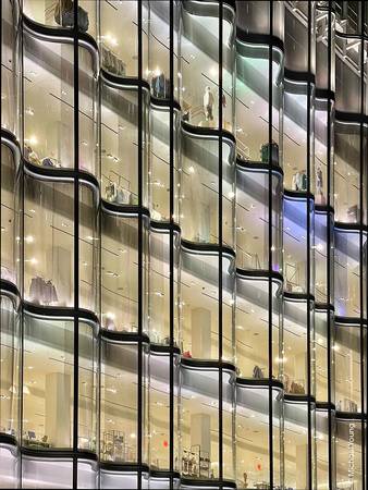 Glaswellenfassade im Flagshipstore Nordstrom, New York