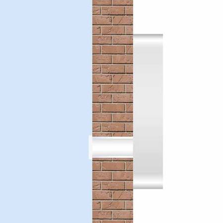 Rasch installiert: Das Monobloc-Klimagerät KWT 180 DC wird am unteren Teil einer Außenwand platziert.