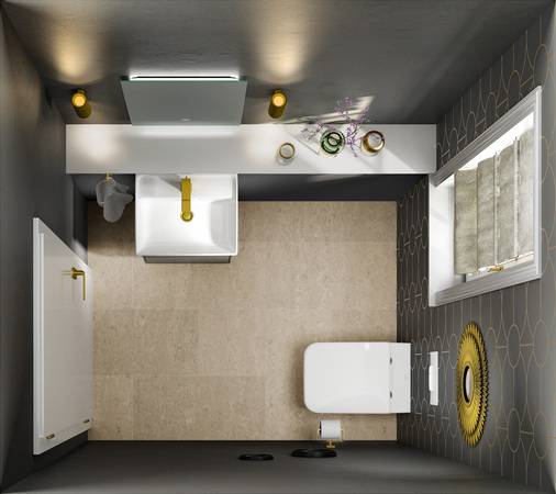 Badezimmer-Design "Golden Glory"