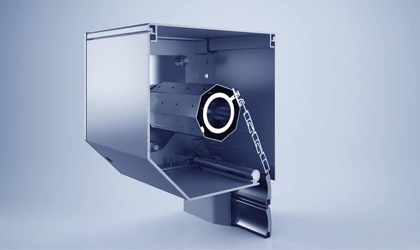 Die einbruchhemmenden, stranggepressten Blenden des Rollladenkastens sind in den Widerstandsklassen RC 2 und RC 3 ausführbar. Dafür sorgen unter anderem Wandstärken von über 3 mm, eine besondere Sicherheitsverhakung.