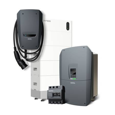 Alt-Text: „Modulares Energiespeichersystem mit Ladegerät, Wechselrichter, Batterieeinheit und Anschlusskomponenten für optimierte Gebäudeenergieeffizienz in der TGA-Branche.“. Alt-Text: „Modulares Energiespeichersystem mit Ladegerät, Wechselrichter, Batterieeinheit und Anschlusskomponenten für optimierte Gebäudeenergieeffizienz in der TGA-Branche.“.