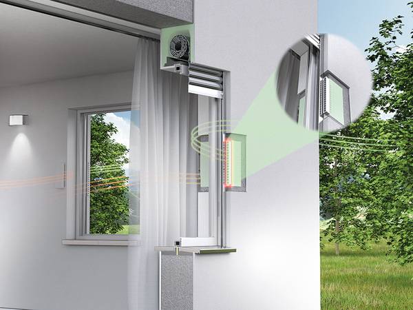 Airfox One L 30 wird in die Laibung integriert und ist unabhängig vom gewählten Kastentyp. 