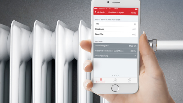 Danfoss: Installer APP zur Berechnung von Voreinstellwerten