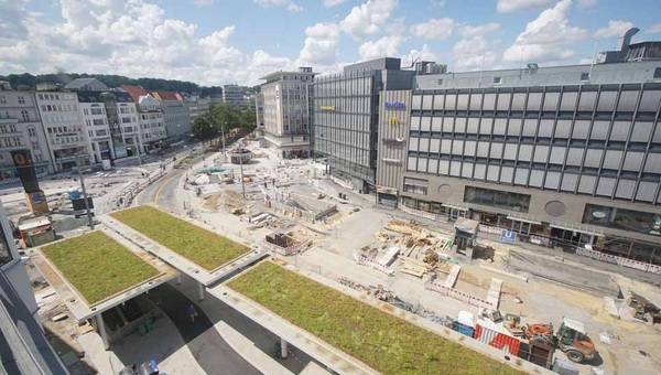 Nachhaltige Gründach-Basis: Metallkonstruktion mit Triflex ProTect abgedichtet