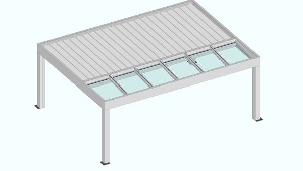 Lamellendach von TS-Aluminium: Licht und Schatten perfekt kombiniert