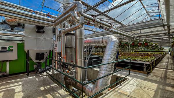 Schräder Wärmetauscher für Gartenbaubetrieb