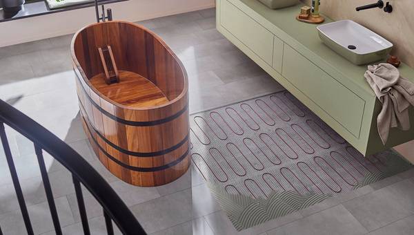 Elektrische Fußbodenheizung Bad AEG