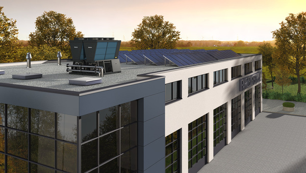 Buderus Logatherm WLW376: Luft-Wasser-Wärmepumpe für Gewerbe und Industrie