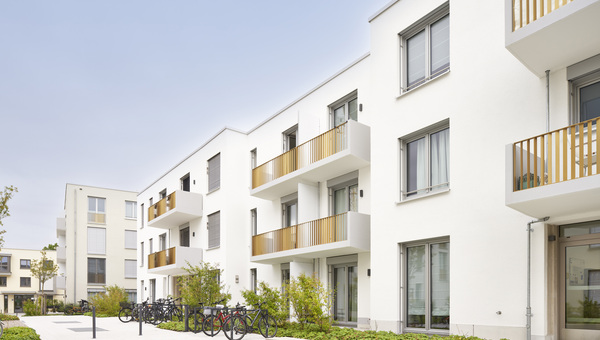 Wohnprojekt Grünfeld 1 in München mit Fenstersystem Elegant Grando 84 realisiert