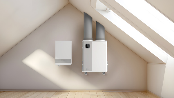 Midea bringt innenaufgestellte Wärmepumpe für den Bestand