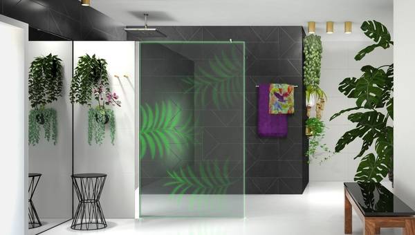 Glassdouche bringt Farbe ins Bad