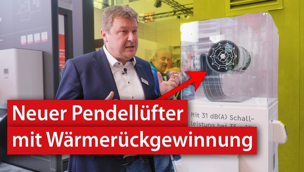 93,4% Wärmerückgewinnung - Pendellüfter LWE-W 100 P von Stiebel Eltron | IFH/Intherm 2026