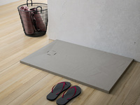 Materische Optik: Duschwanne Calce von Glass 1989