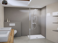 Flexible Walk-in-Lösung von Duschwelten