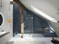 Duschen im Dachgeschoss: Duschkabine unter Dachschrägen