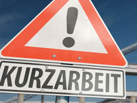 Warnschild zur Kurzarbeit