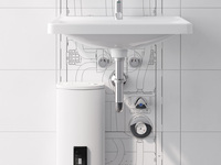 TECEprofil Waschtischmodul für Durchlauferhitzer