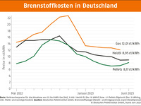 Brennstoffkosten im Juni 2023