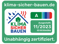 Das Logo von klima.sicher.bauen.