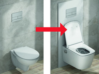 Dusch-WC Tece Neo in vier Schritten nachrüsten