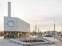 Energiezentrale Freising Solarlux Glas-Faltwände aus Holz