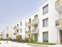 Wohnprojekt Grünfeld 1 in München mit Fenstersystem Elegant Grando 84 realisiert