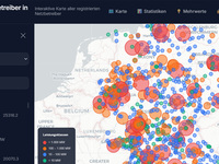 Deutschlands Stromnetzbetreiber und ihre Leistungsdaten in einer Onlinekarte