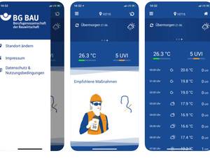 BG Bau: Wetter-App für die Baubranche