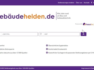 Haustec.de startet Jobbörse Gebäudehelden.de