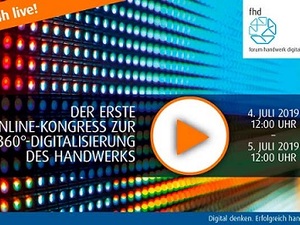 24 Stunden Live und on demand! Maximal relevantes Digitalisierungswissen für Unternehmer im Handwerk!