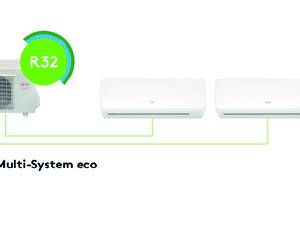 Fujitsu: Multi-Split-Systeme eco mit R32