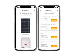 Photovoltaik-Ersatzteil-App für Installateure