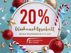 2020 heißt: 20% Weihnachtsrabatt bei Hottgenroth