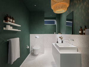 Herausforderung Schlauchbad: kreative Ansätze für moderne Raumwirkung: Vorwandsystem „Prevista Dry“ bringt Gestaltungsspielraum