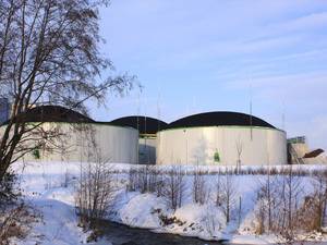 Biogasanlage im Winter
