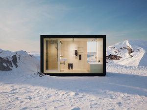 Von Japan inspiriert: Bad-Architektur in Holz, Licht und Stahl