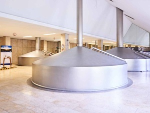 Sudkessel Schneider Weissbräu Holzhackschnitzelheizung