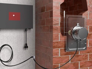 Feinstaubabscheider Airjekt 1 ceramic am Schornstein montiert