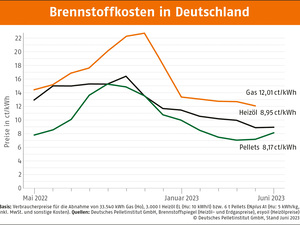 Brennstoffkosten im Juni 2023