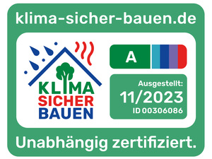 Das Logo von klima.sicher.bauen.