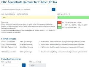 Der „CO2-Äquivalente-Rechner“ in der Branchensoftware „VDKF-LEC“