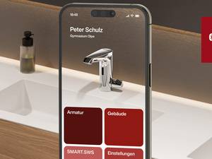 Die neue Armaturengeneration E² von SCHELL punktet mit innovativer Technologie, wie einem ToF-Sensor, integriertem Bluetooth® und Direktsteuerung per App.
