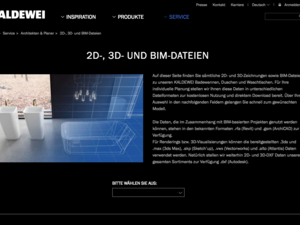 Effizienter planen: Kaldewei BIM-Daten