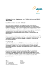 VDMA Statement PFAS