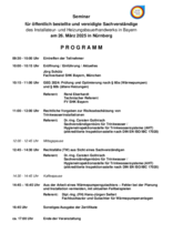 Programm Sachverständigen-Seminar FVSHK Bayern